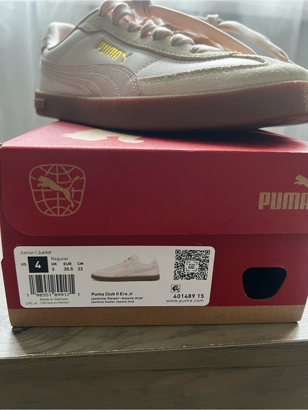 Puma Kids Low-Top Sneakers in Jasmine Flower and Mauve Mist